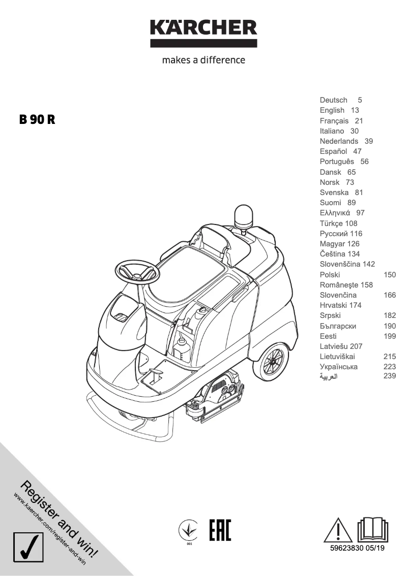 Imagen de la primera página del manual del dispositivo B 90 R Classic Bp Pack