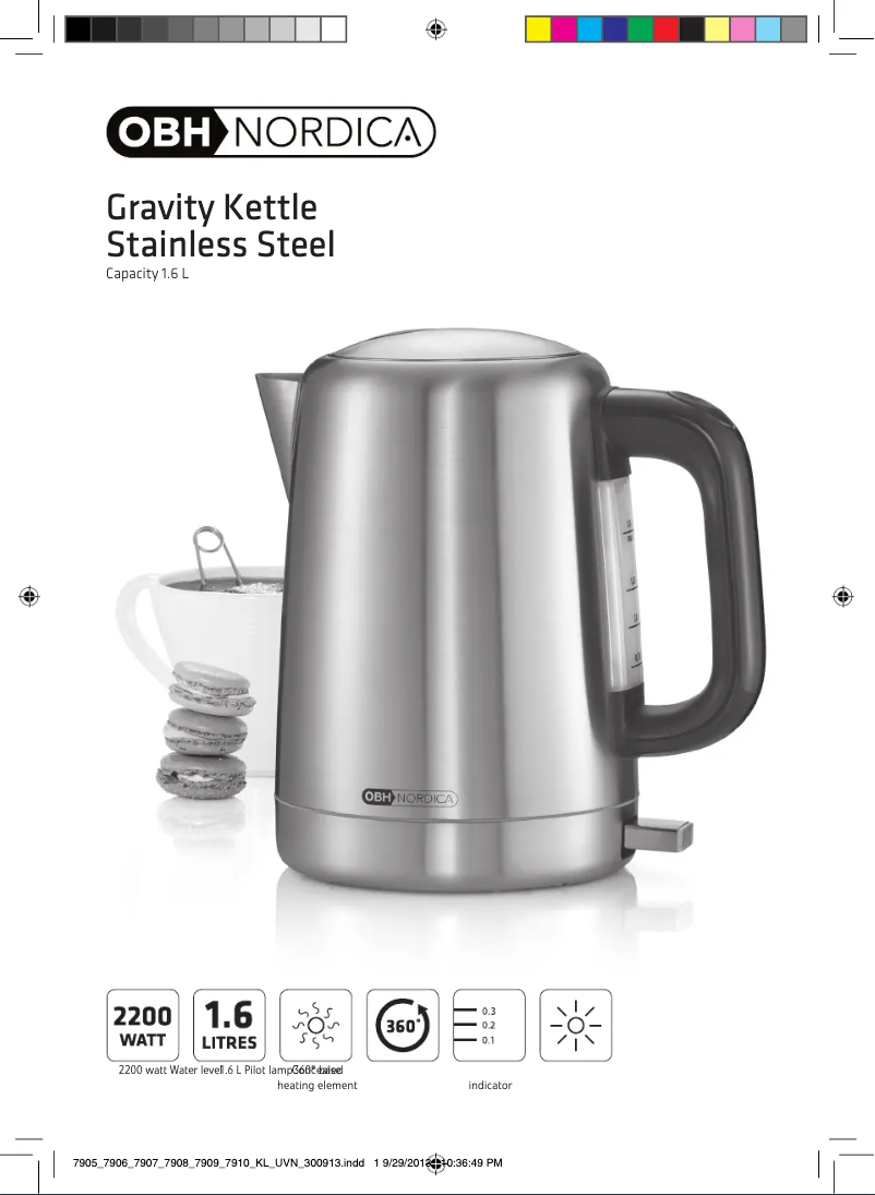 Imagen de la primera página del manual del dispositivo Gravity 7908