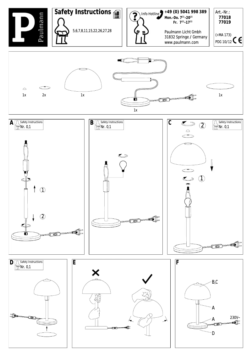 Imagen de la primera página del manual del dispositivo Ella