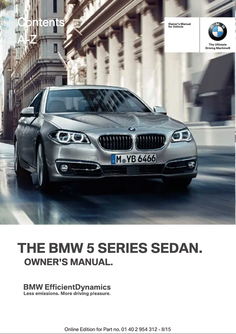 Página 1 del manual Manual de usuario BMW 528i xDrive Sedan (2016)