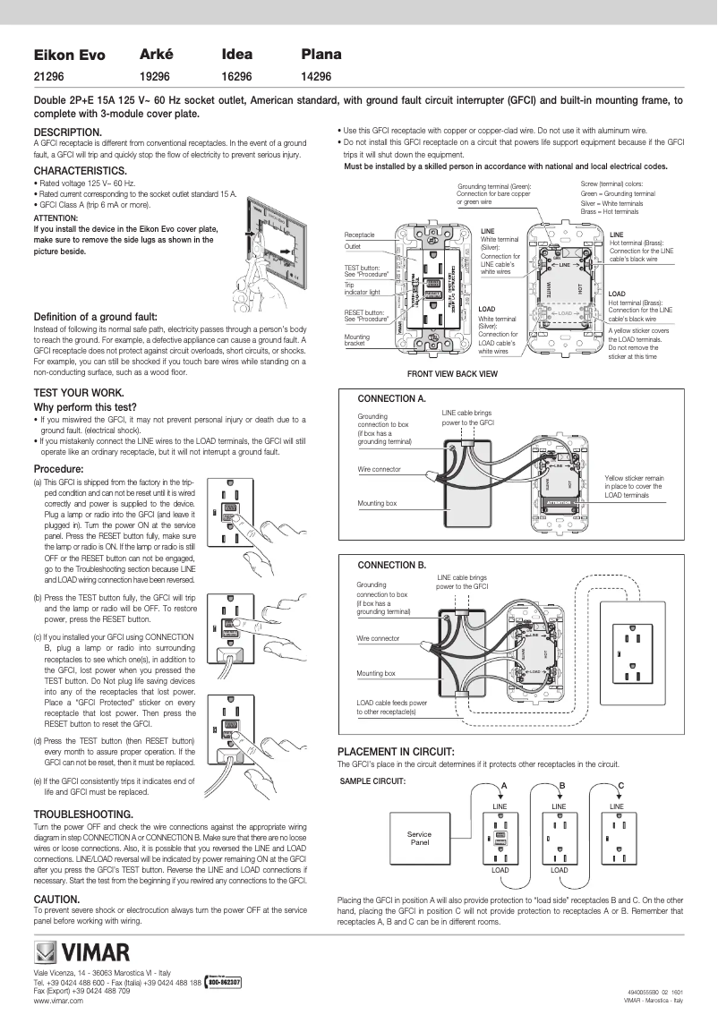 Página 1 del manual Manual de usuario Vimar 21296.N