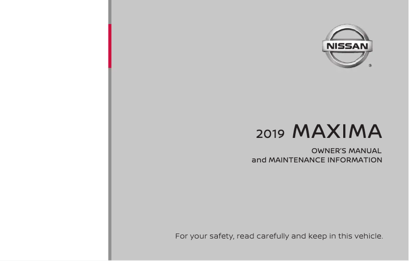 Página nº 1 - Manual de usuario Nissan Maxima (2019)