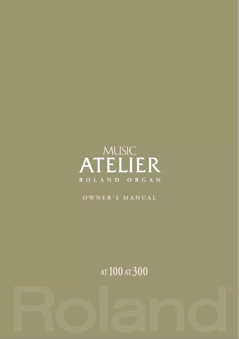Página nº 1 - Manual de usuario Roland AT-300