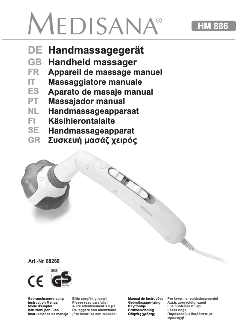 Página nº 1 - Manual de usuario Medisana HM 886