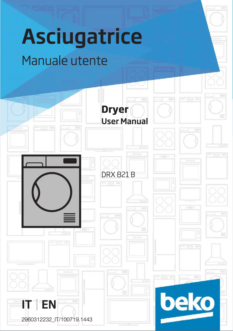 Imagen de la primera página del manual del dispositivo DRX821B