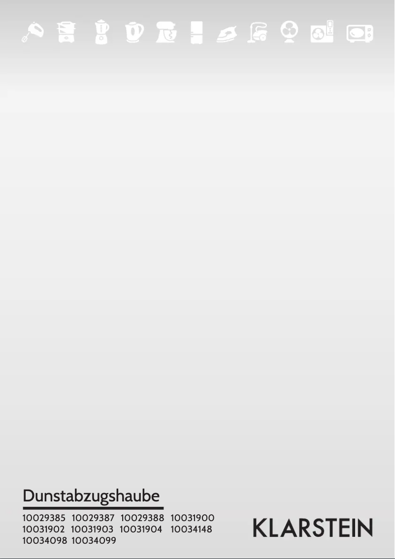 Página 1 del manual Manual de usuario Klarstein 10034148