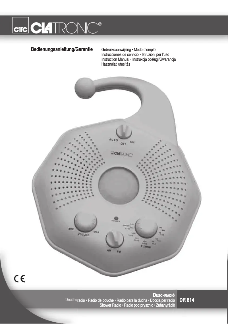 Página 1 del manual Manual de usuario Clatronic DR 814