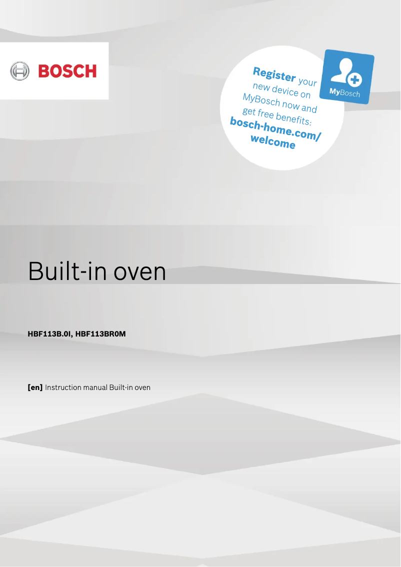 Página nº 1 - Manual de usuario Bosch HBF113BR0M