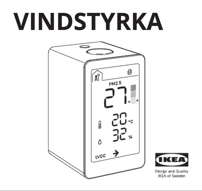 Página 1 del manual Manual de usuario Ikea VINDSTYRKA 904.982.36