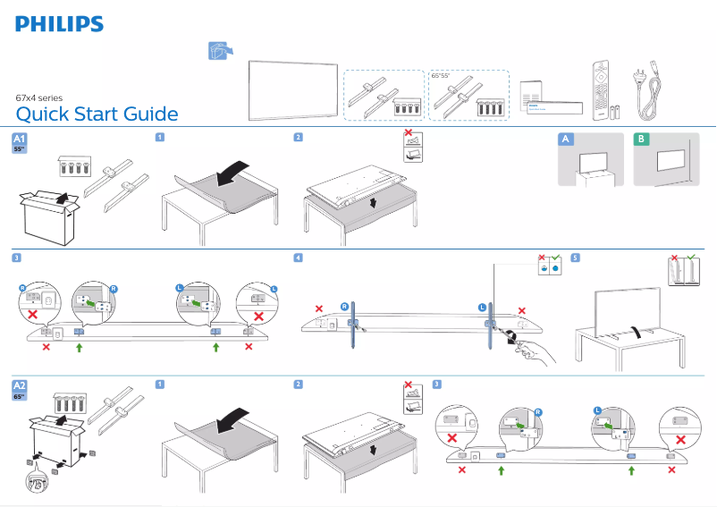 Página 1 del manual Guía de inicio rápido Philips 65PUN6754