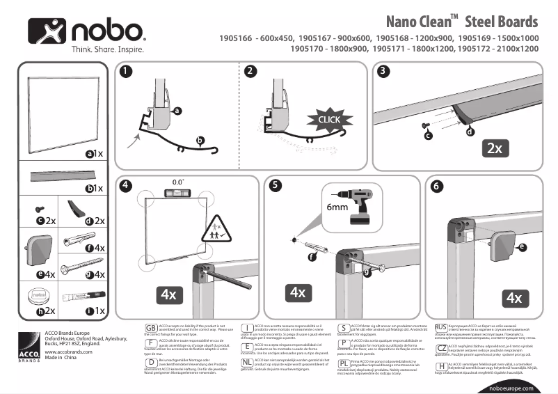 Página 1 del manual Manual de usuario Nobo Nano Clean
