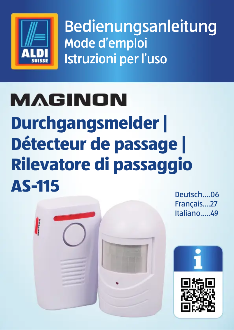 Imagen de la primera página del manual del dispositivo AS-115