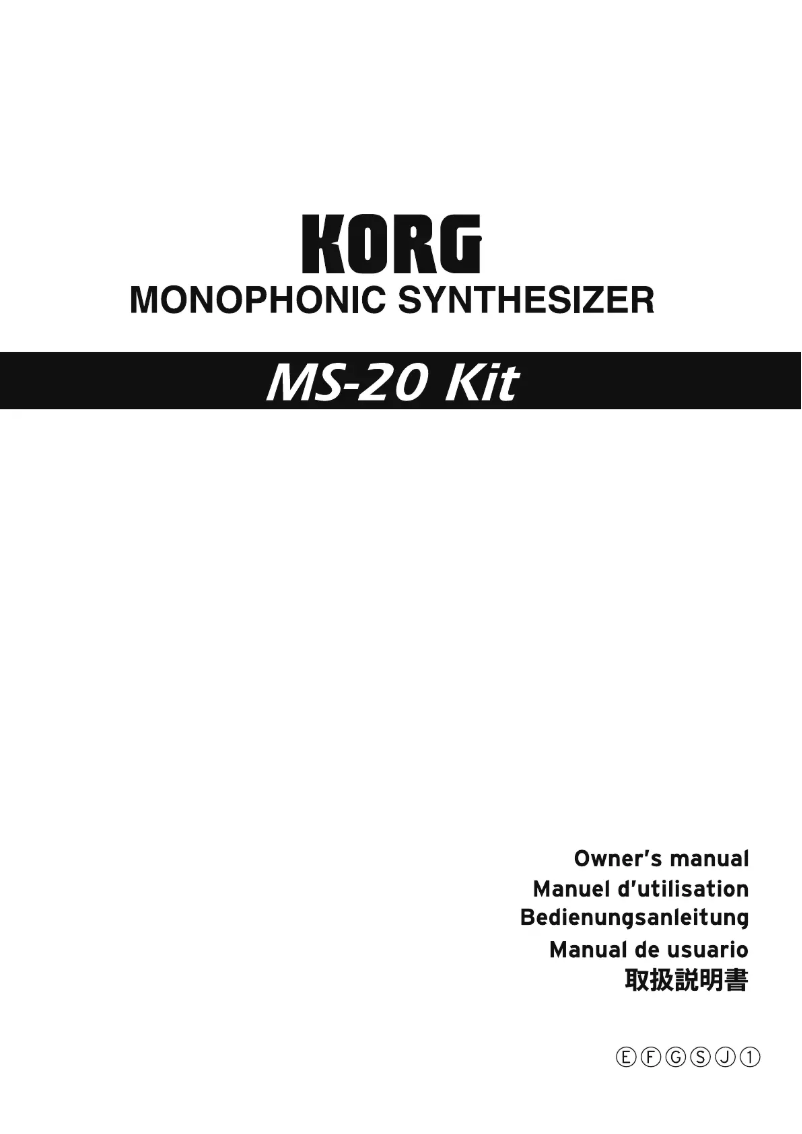 Página 1 del manual Manual de usuario Korg MS-20 Kit