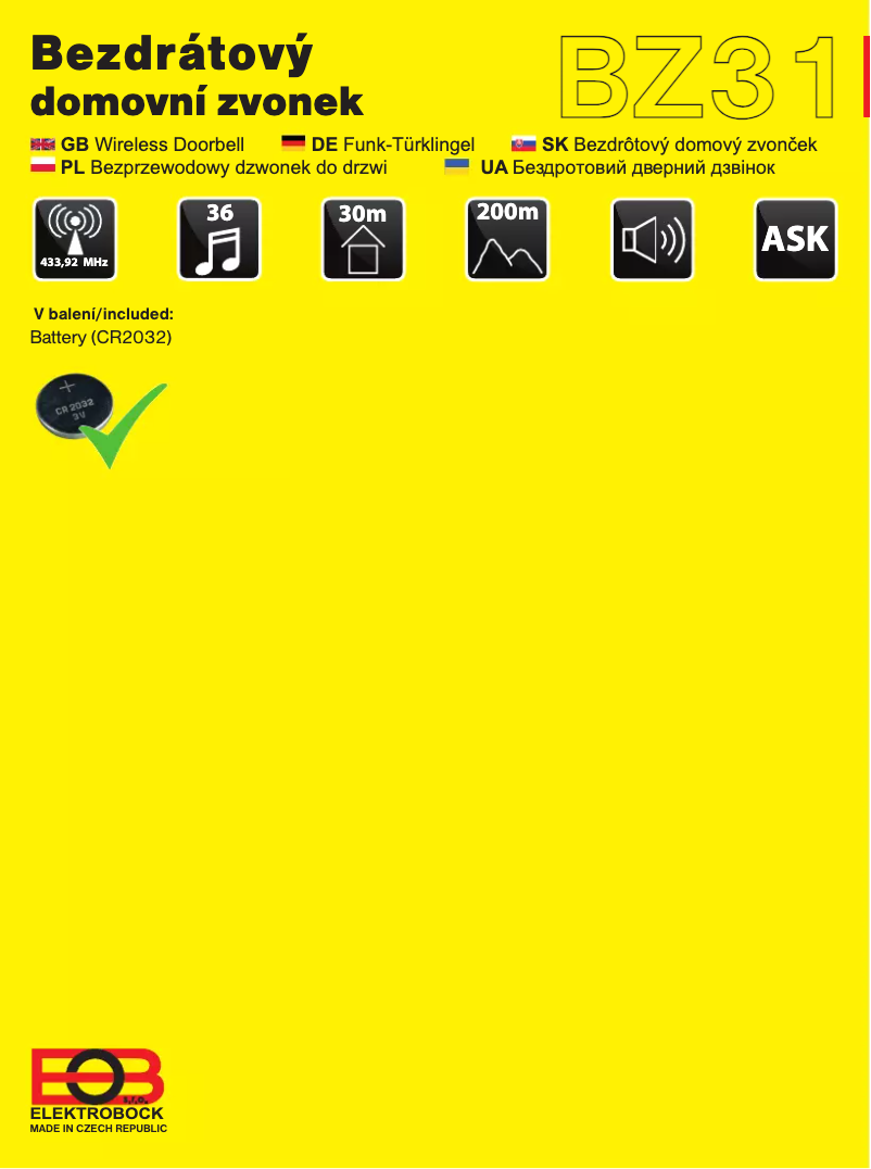 Imagen de la primera página del manual del dispositivo BZ31