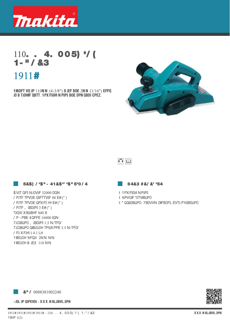 Imagen de la primera página del manual del dispositivo 1911B