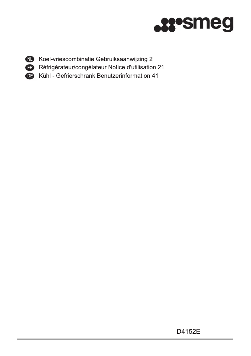 Página 1 del manual Manual de usuario Smeg D4152E