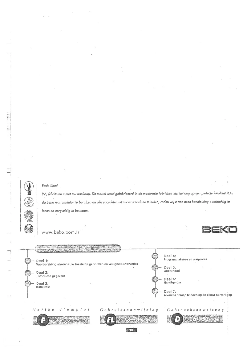 Imagen de la primera página del manual del dispositivo W 1279 A