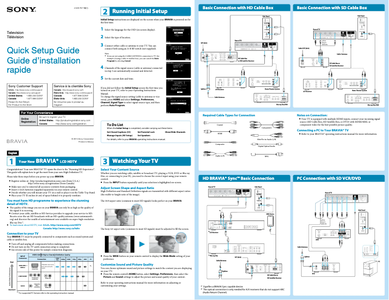 Imagen de la primera página del manual del dispositivo Bravia KDL-40R470B