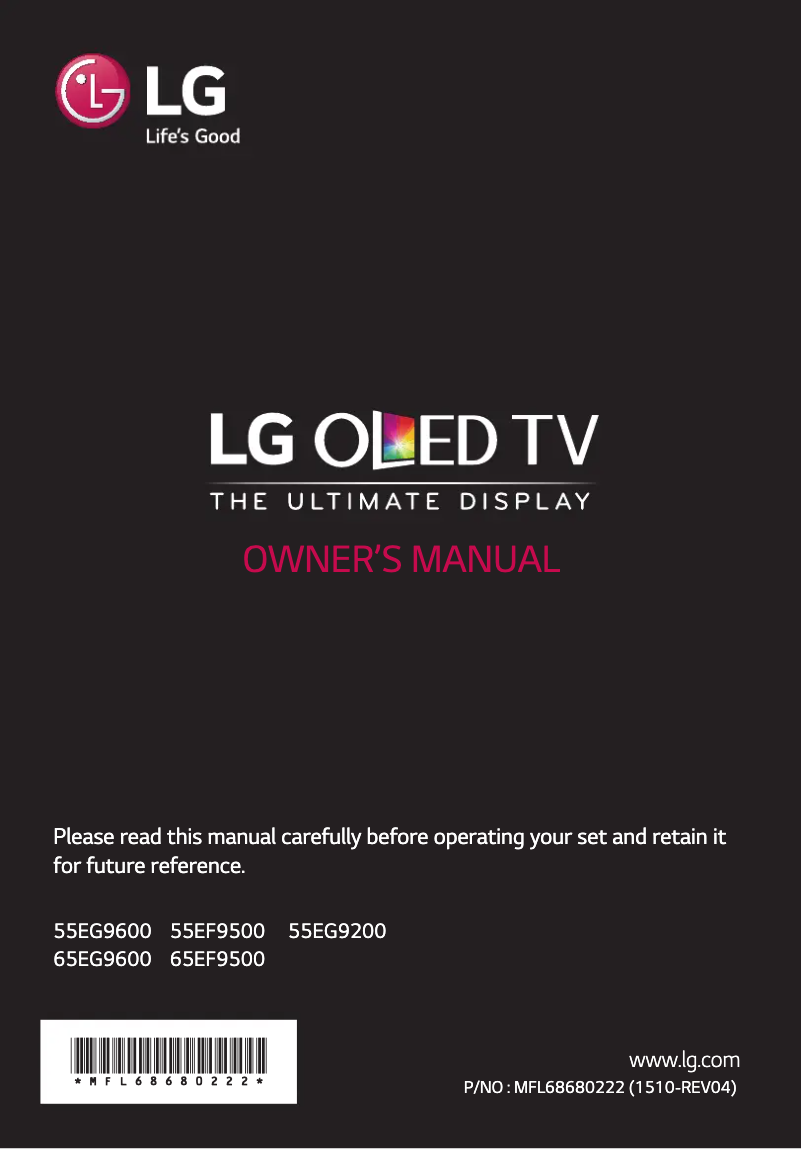 Imagen de la primera página del manual del dispositivo 55EG9600