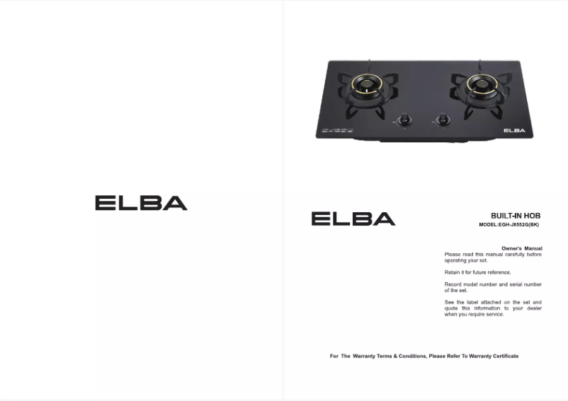 Página 1 del manual Manual de usuario Elba EGH-J8552G(BK)