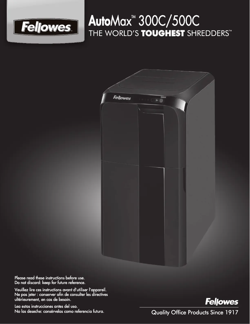 Página 1 del manual Manual de usuario Fellowes AutoMax 500C