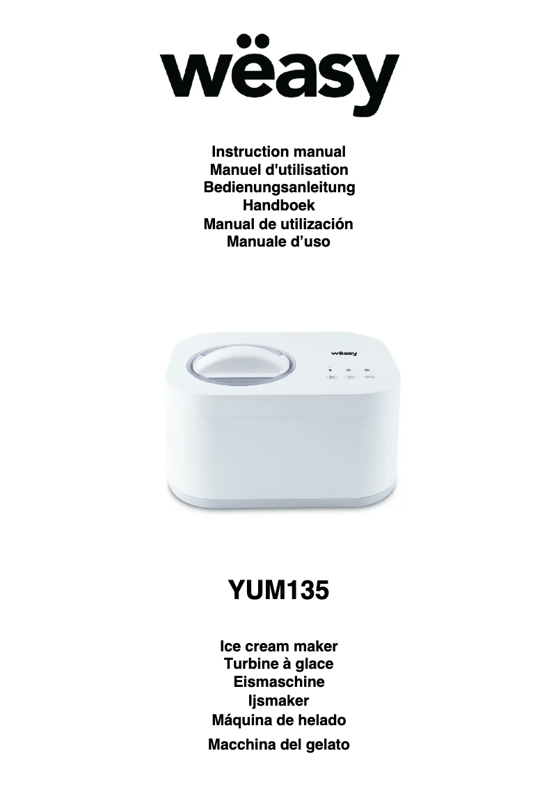 Página 1 del manual Manual de usuario Wëasy YUM135