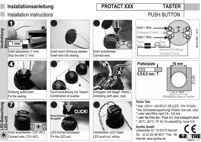 Imagen de la primera página del manual del dispositivo PROTACT 681 KS