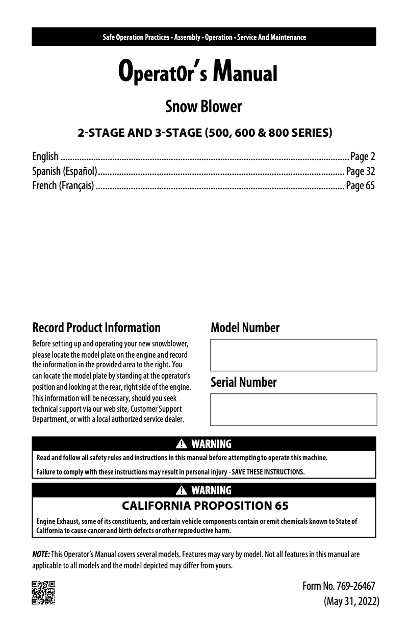 Imagen de la primera página del manual del dispositivo Arctic Storm 3010 XP