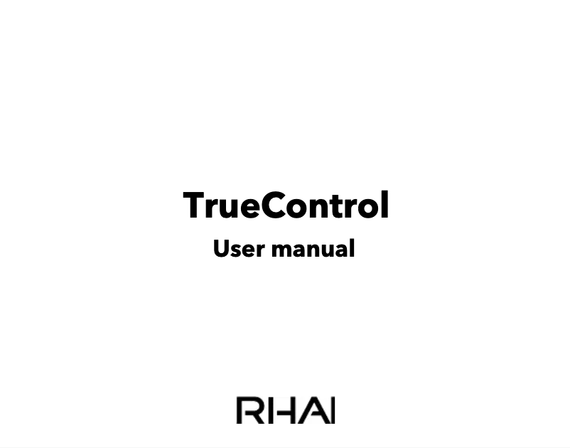 Imagen de la primera página del manual del dispositivo TrueControl