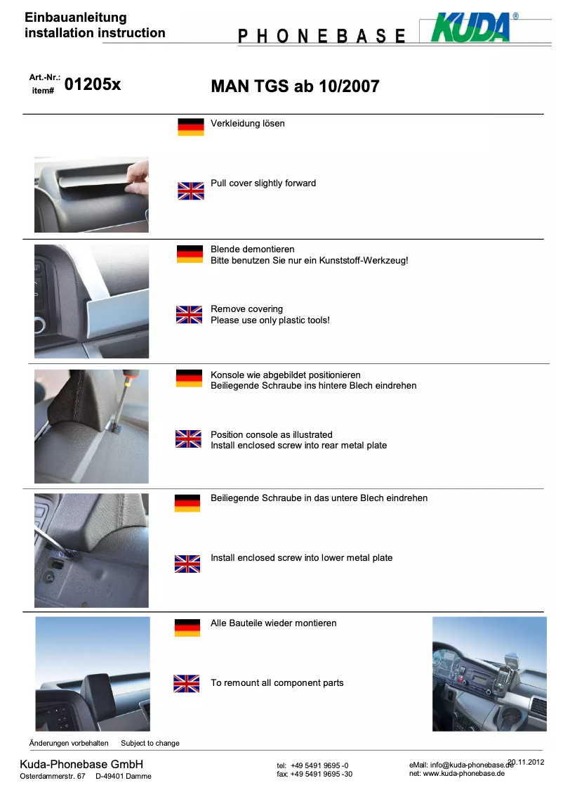 Imagen de la primera página del manual del dispositivo 012055