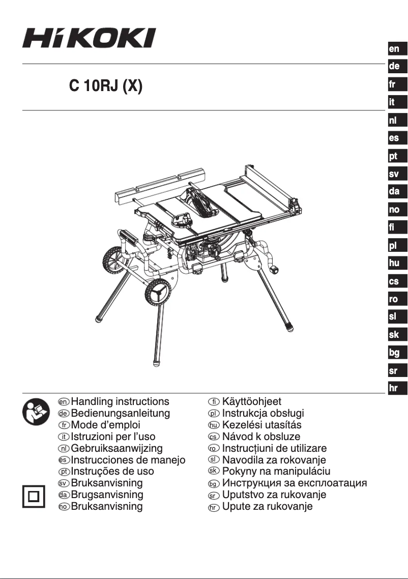 Página 1 del manual Manual de usuario HiKOKI C10RJ