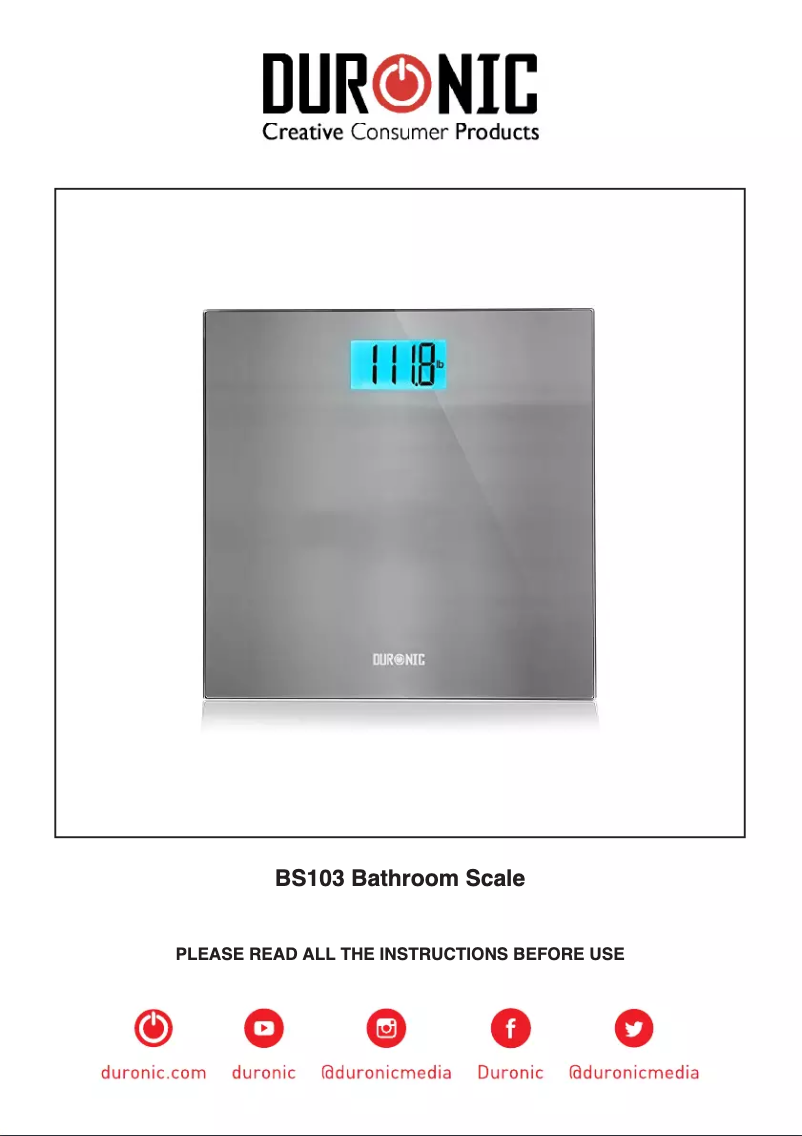 Imagen de la primera página del manual del dispositivo BS103