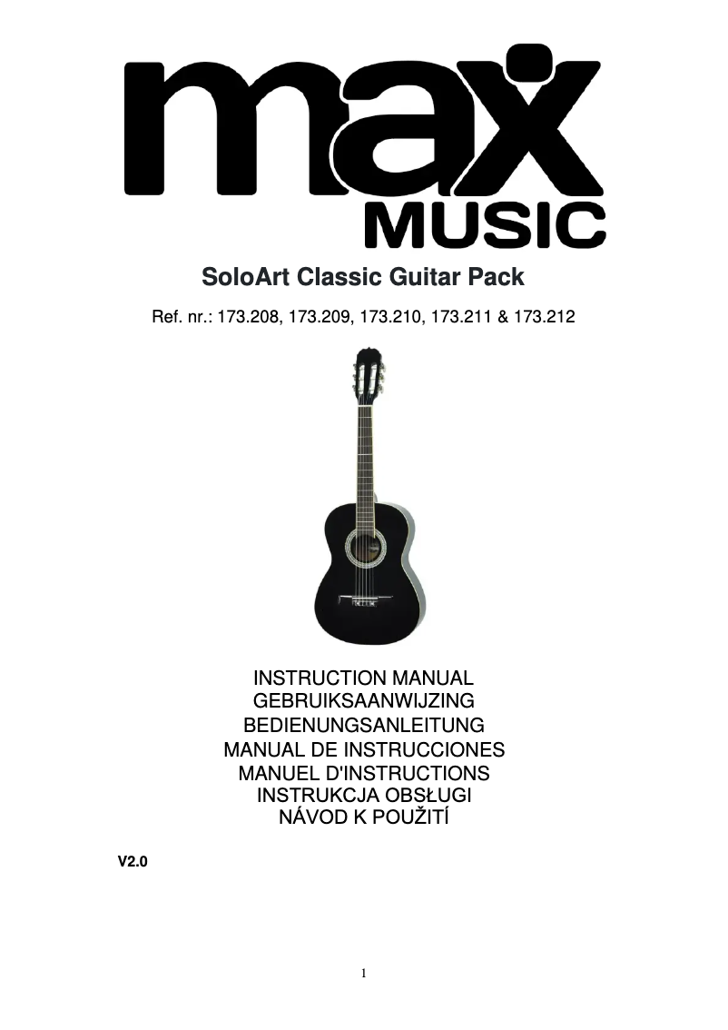 Página 1 del manual Manual de usuario MAX SoloArt Classic