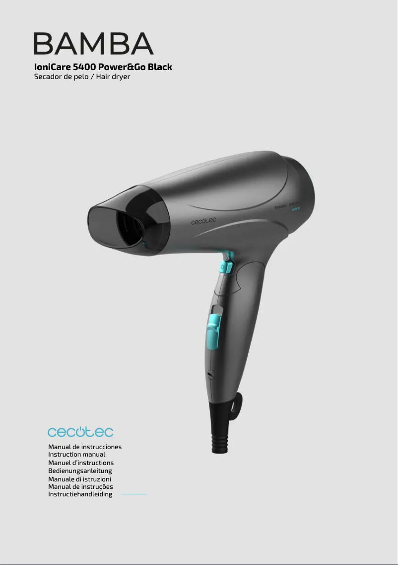 Página 1 del manual Manual de usuario Cecotec IoniCare 5400 Power&Go