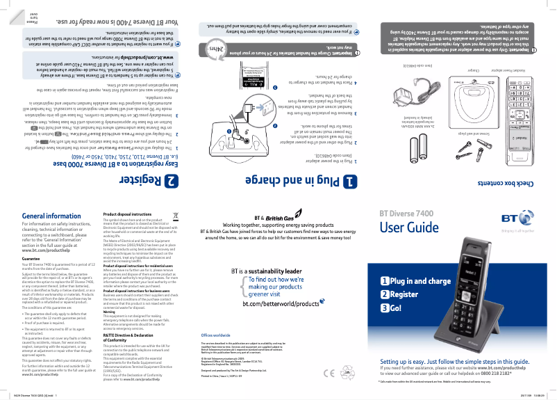 Imagen de la primera página del manual del dispositivo Diverse 7400