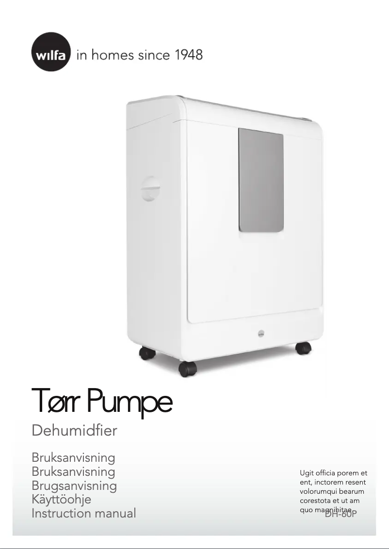 Imagen de la primera página del manual del dispositivo Tørr DH-60P