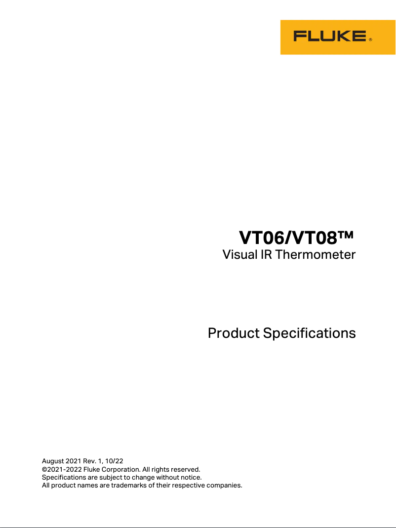 Imagen de la primera página del manual del dispositivo VT08