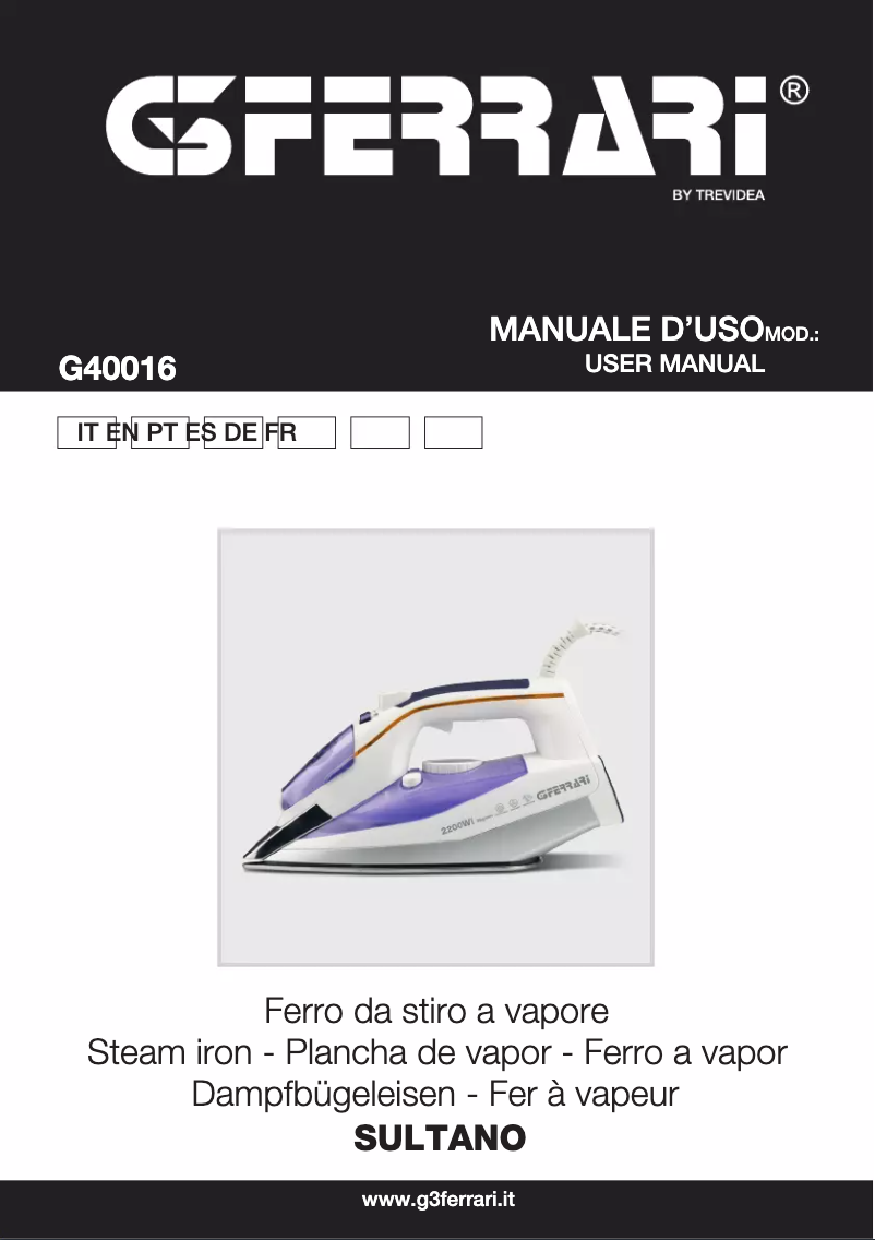 Página 1 del manual Manual de usuario G3 Ferrari Sultano G40016