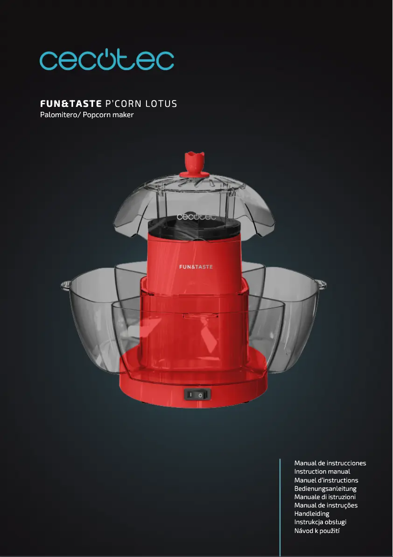 Página 1 del manual Manual de usuario Cecotec Fun&Taste P'Corn Lotus