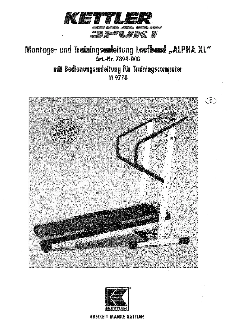 Imagen de la primera página del manual del dispositivo Alpha XL