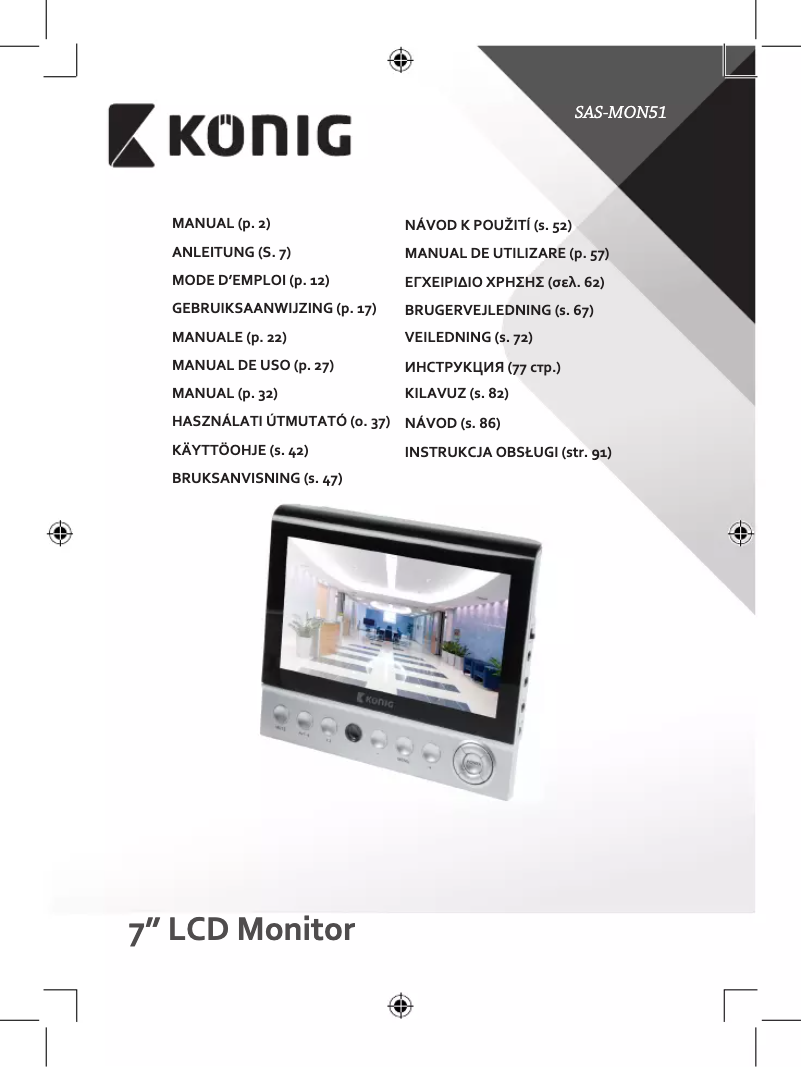 Página 1 del manual Manual de usuario Konig SAS-MON51