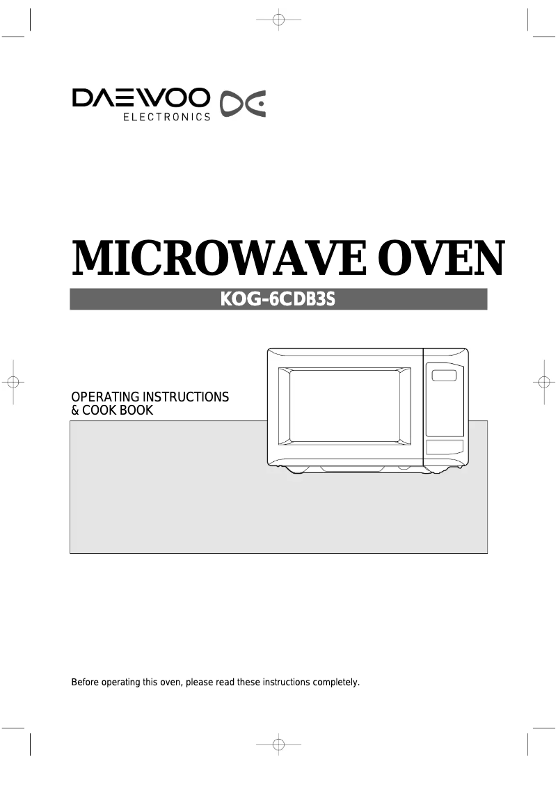 Imagen de la primera página del manual del dispositivo KOG-6CDB3S