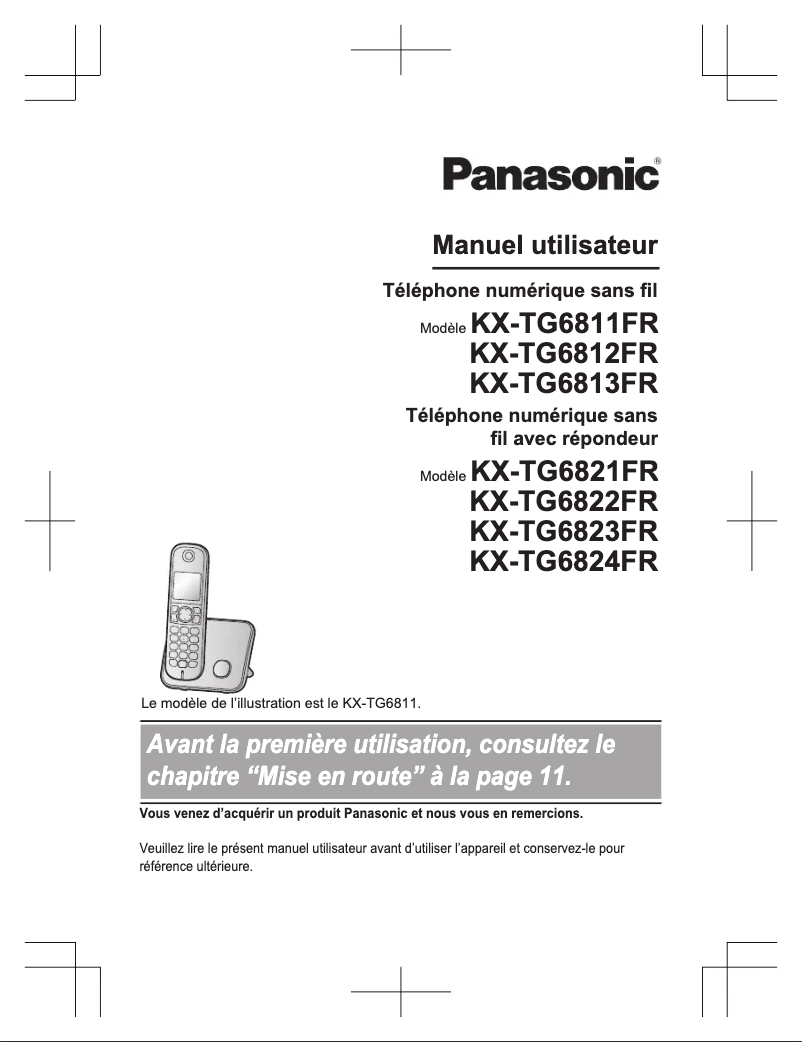 Página 1 del manual Manual de usuario Panasonic KX-TG6824FR