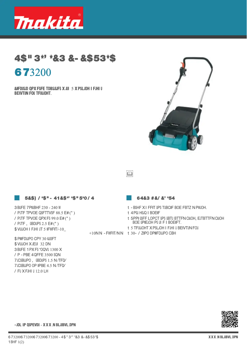 Página nº 1 - Ficha técnica Makita UV3200