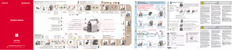 Imagen de la primera página del manual del dispositivo Nespresso Essenza XN2003