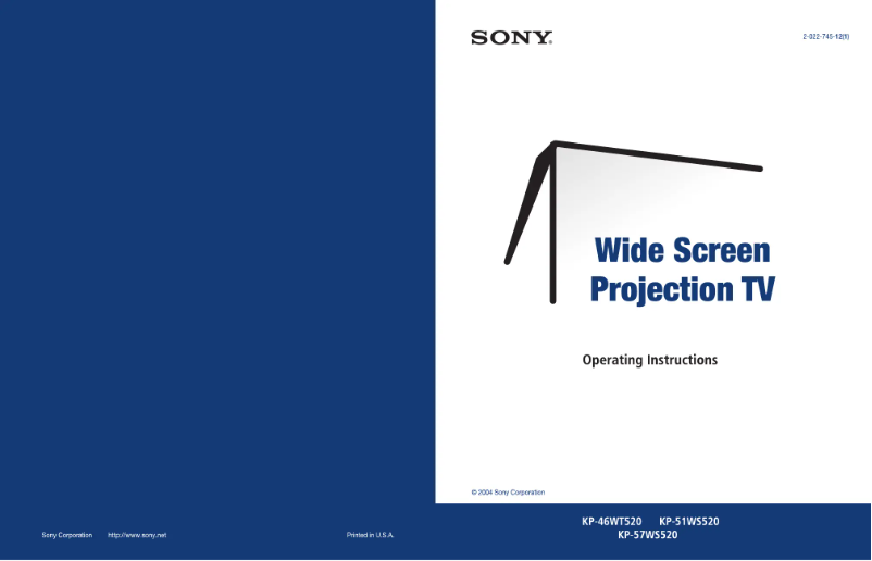 Imagen de la primera página del manual del dispositivo KP-51WS520