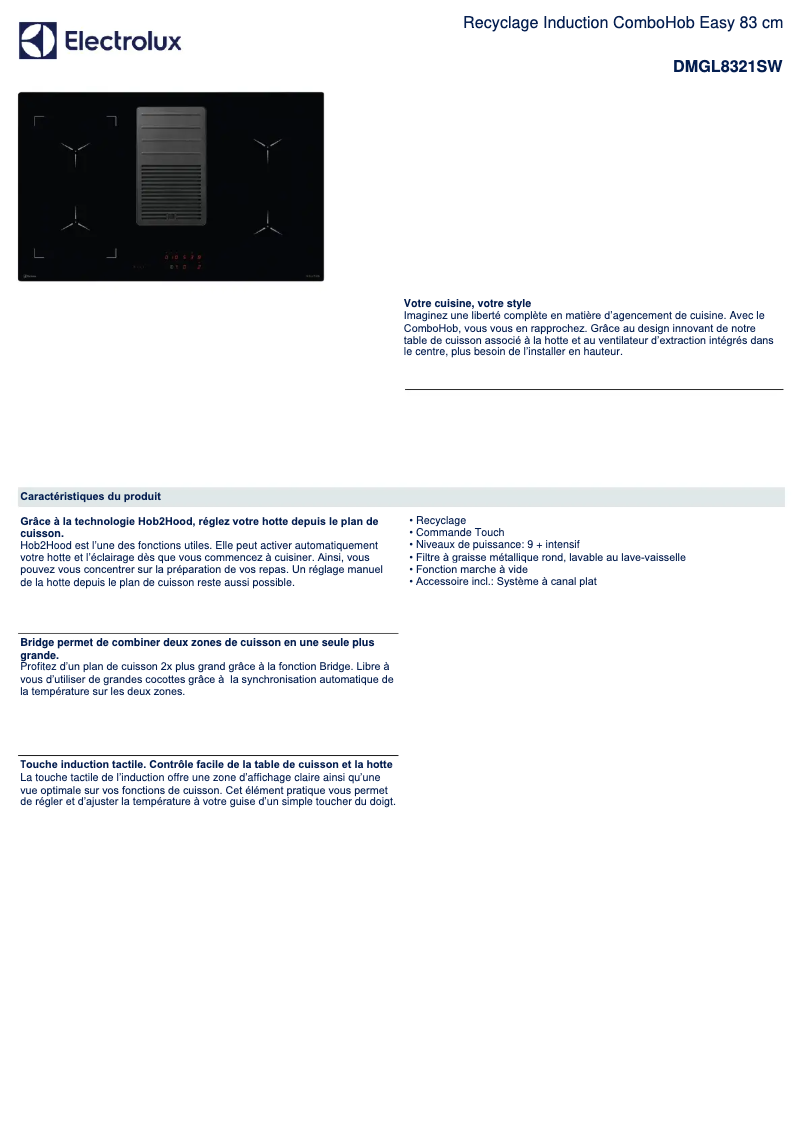 Imagen de la primera página del manual del dispositivo DMGL8321SW