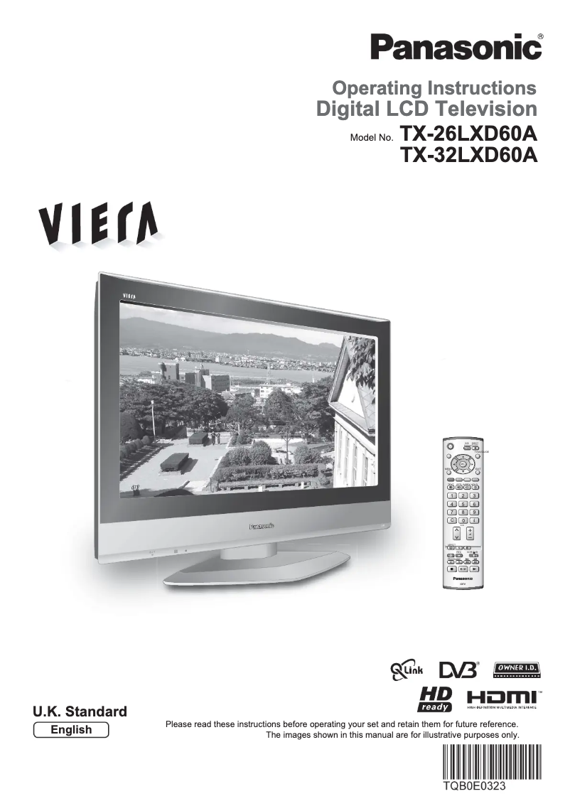 Imagen de la primera página del manual del dispositivo Viera TX-32LXD60A