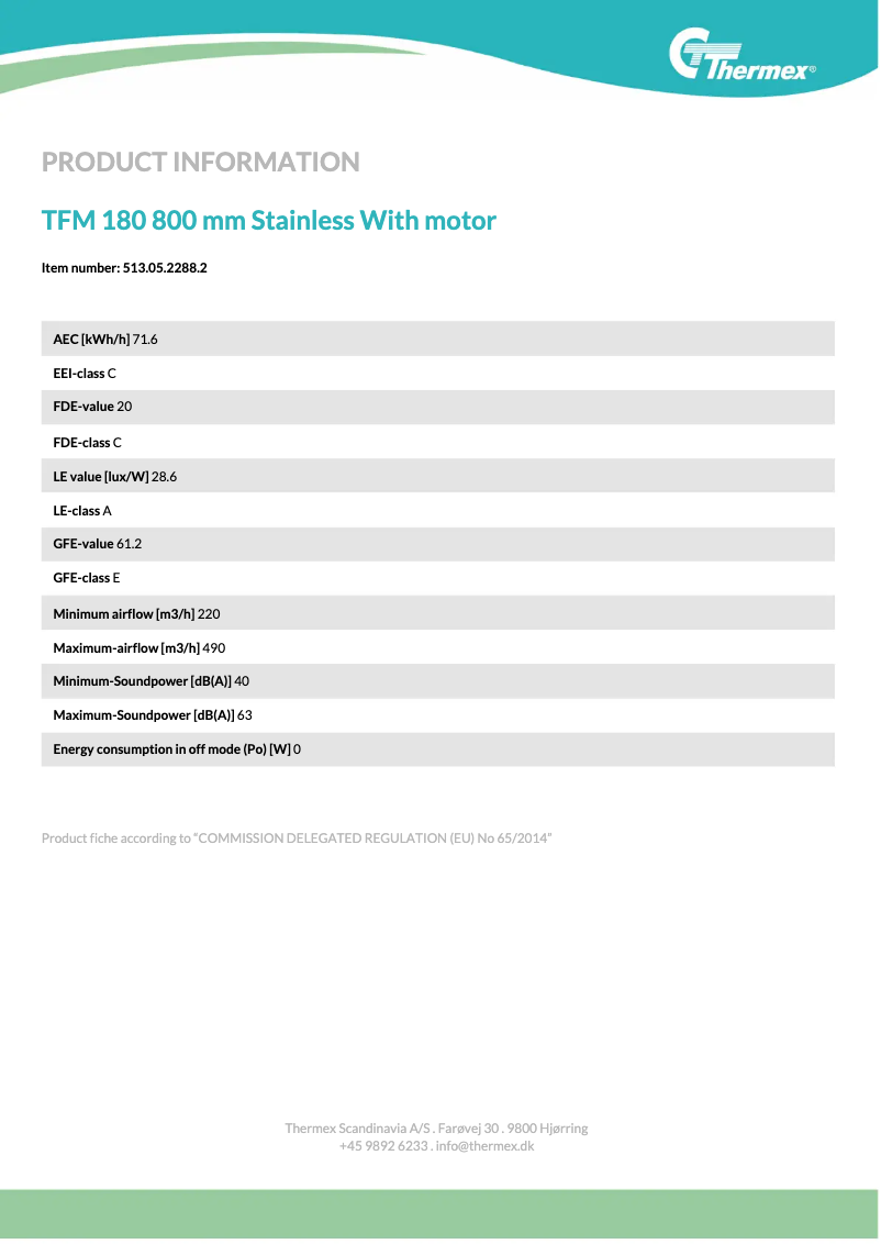 Imagen de la primera página del manual del dispositivo TFM 160