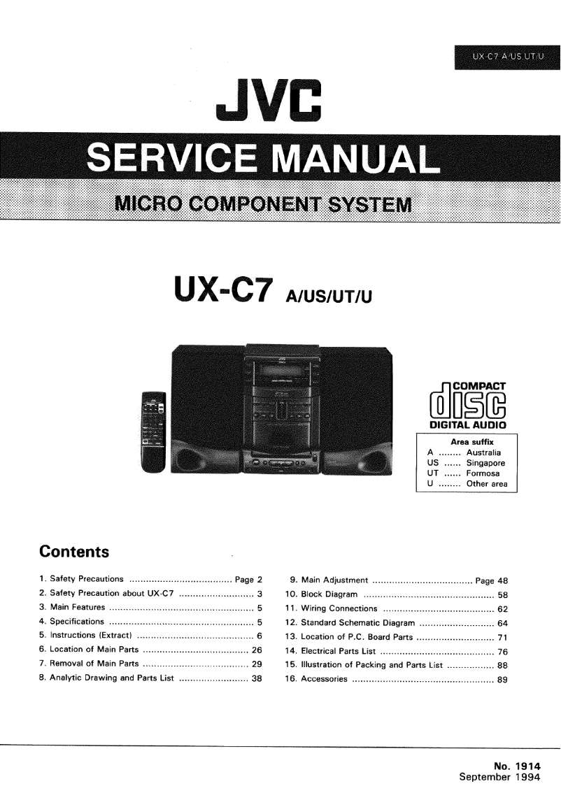 Página nº 1 - Manual de usuario JVC UX-C7